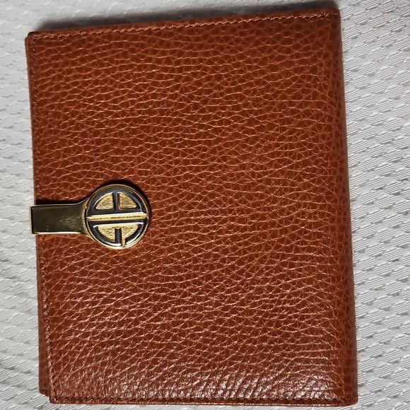 GIANI BERNINI TAN CARD WALLET COIN CASE GENUINE LEATHER FROM ITALY - Picture 7 of 8
